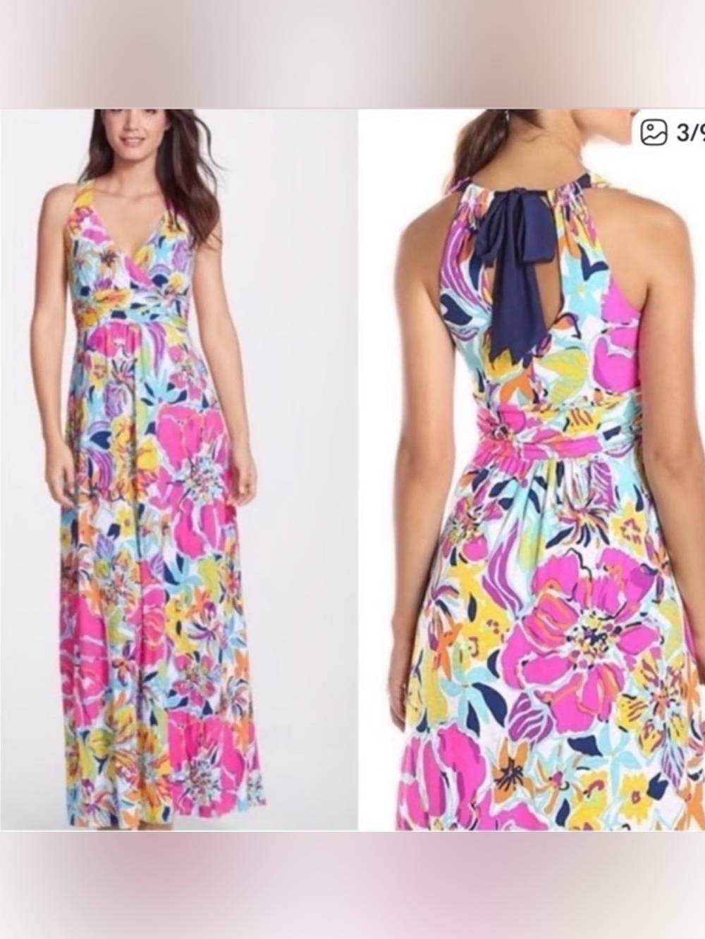 Lilly Pulitzer Amada Maxi Dress Besame Mucho XS RARE
